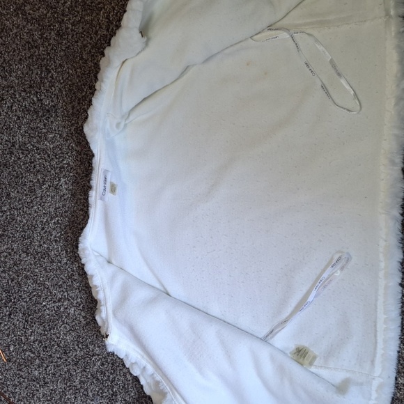 Calvin Klein Cropped Faux Fur Jacket Medium - Picture 9 of 11